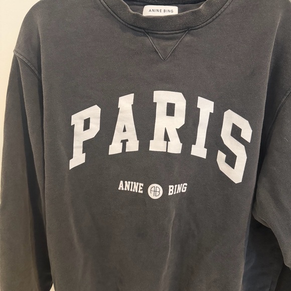 Anine Bing Charcoal Crewneck Sweater - Picture 3 of 4